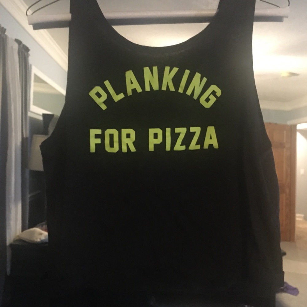 *3 for $35*  Planning For Pizza athletic tank